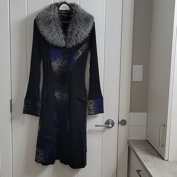 Papillion Sweaters - Vintage Papillion Wool Blend Sweater Jacket